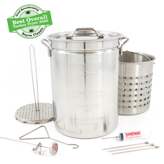 1118 - Bayou Classic 32-qt Stainless Turkey Fryer