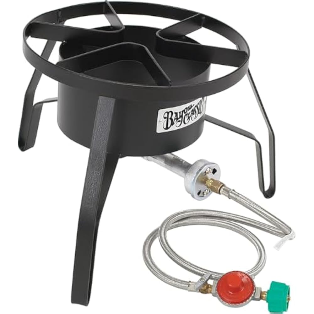 Bayou® Classic 9195 – 32-Qt Stainless Steel Turkey Fryer Kit with SQ14 Square Patio Stove