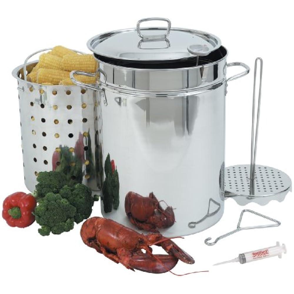 1195SS - Bayou® Classic  – 32-Qt Stainless Steel Turkey Fryer Kit with SS10 Patio Stove & Windscreen