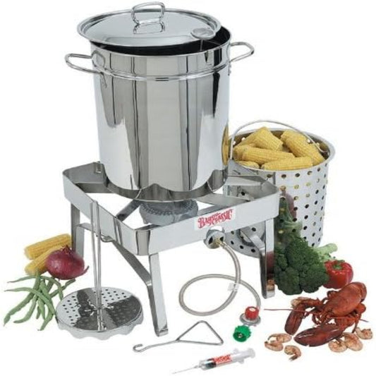 1195 - Bayou Classic Stainless Steel 32QT Turkey Fryer Kit