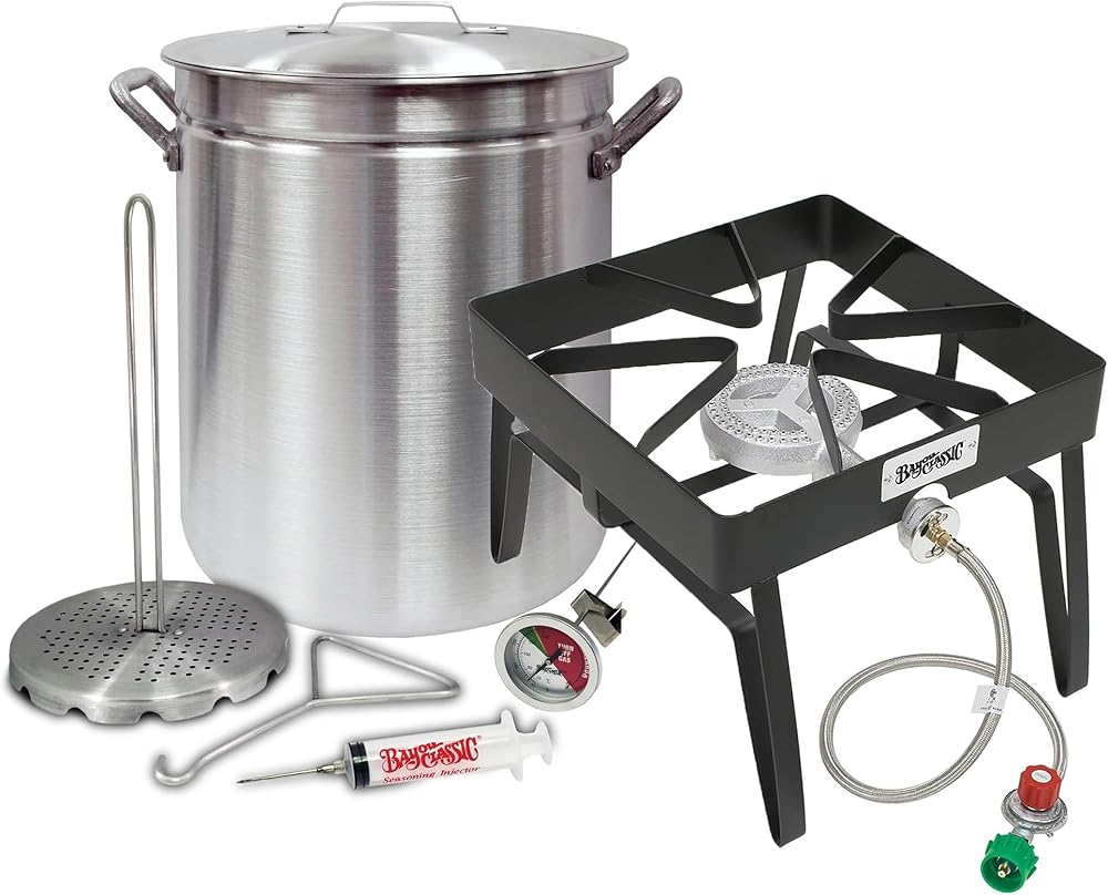 4225/SQ14 - Bayou® Classic Grand Gobbler — 42-Qt Aluminum Turkey Fryer Kit (SQ14 Patio Stove)