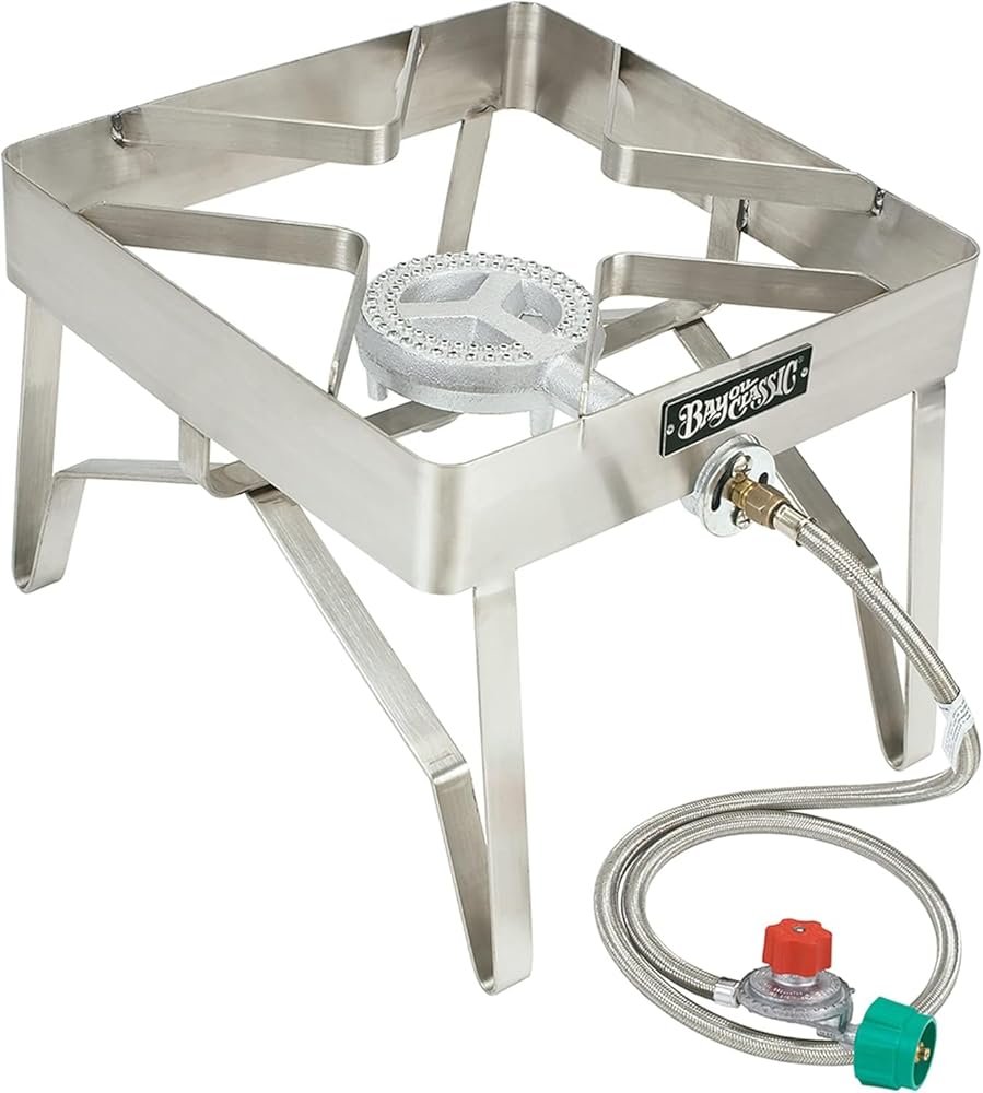 1195 Super Plus - The Fryer King  — 32-Qt Stainless Turkey Fryer Kit + Stainless Patio Stove &amp; 10-Qt Fry Pot