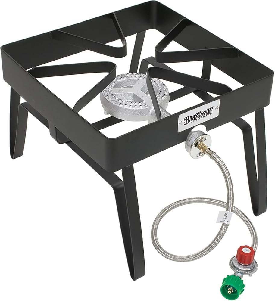 1198/SQ14 - Bayou Classic Stainless Steel 44-Quart Turkey Fryer Kit with Steel Square Burner