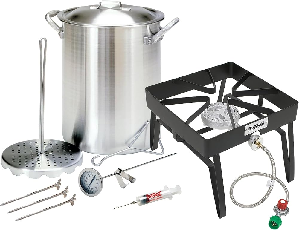 3025/SQ14 - Bayou® Classic — 30-Qt Aluminum Turkey Fryer Kit w/ SQ14 Patio Stove