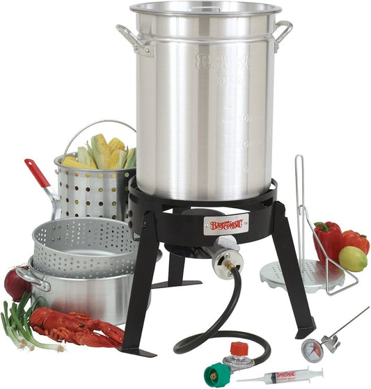 3016 - Bayou® Classic — 30-Qt Outdoor Turkey Fryer Kit with Basket &amp; 10-Qt Fry Pot