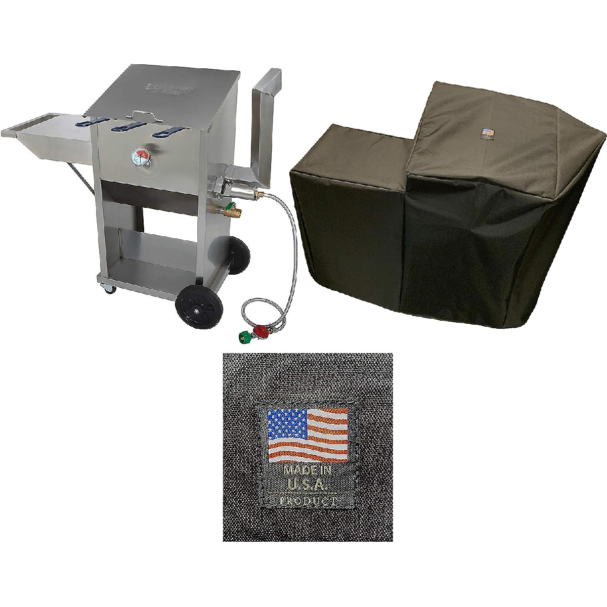 Black Bayou® Classic 700-709 Full Length Cover Fits 9 Gallon Fryer (Handles need to be folded in)