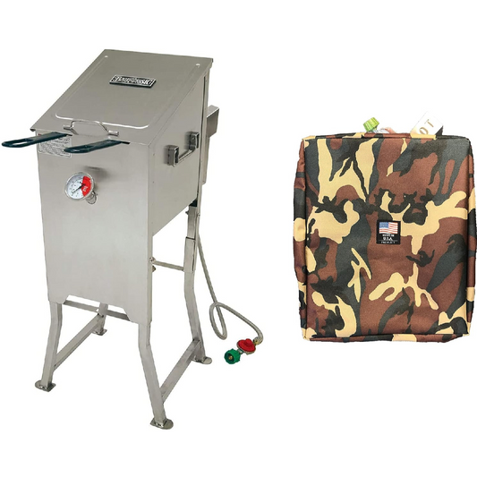 Camo Bayou® Classic 700-701 Custom Bikini Cover fits 4 gallon fryer (made to keep bugs out. Handles need to be folded in)