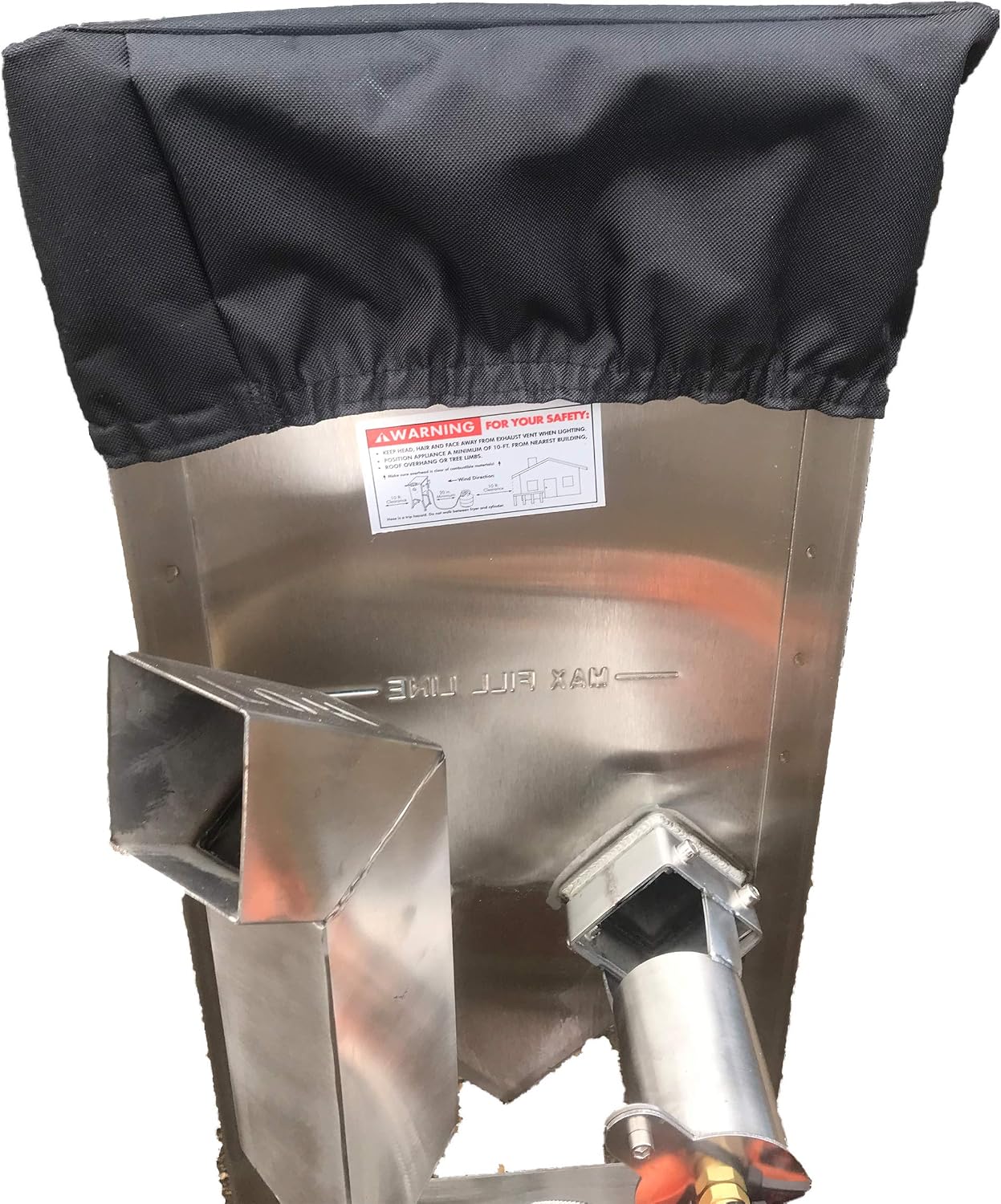 1004 Black Bayou® Classic 700-701 Bikini Cover fits 4 gallon fryer (made to keep bugs out. Handles need to be folded in) - Image 5