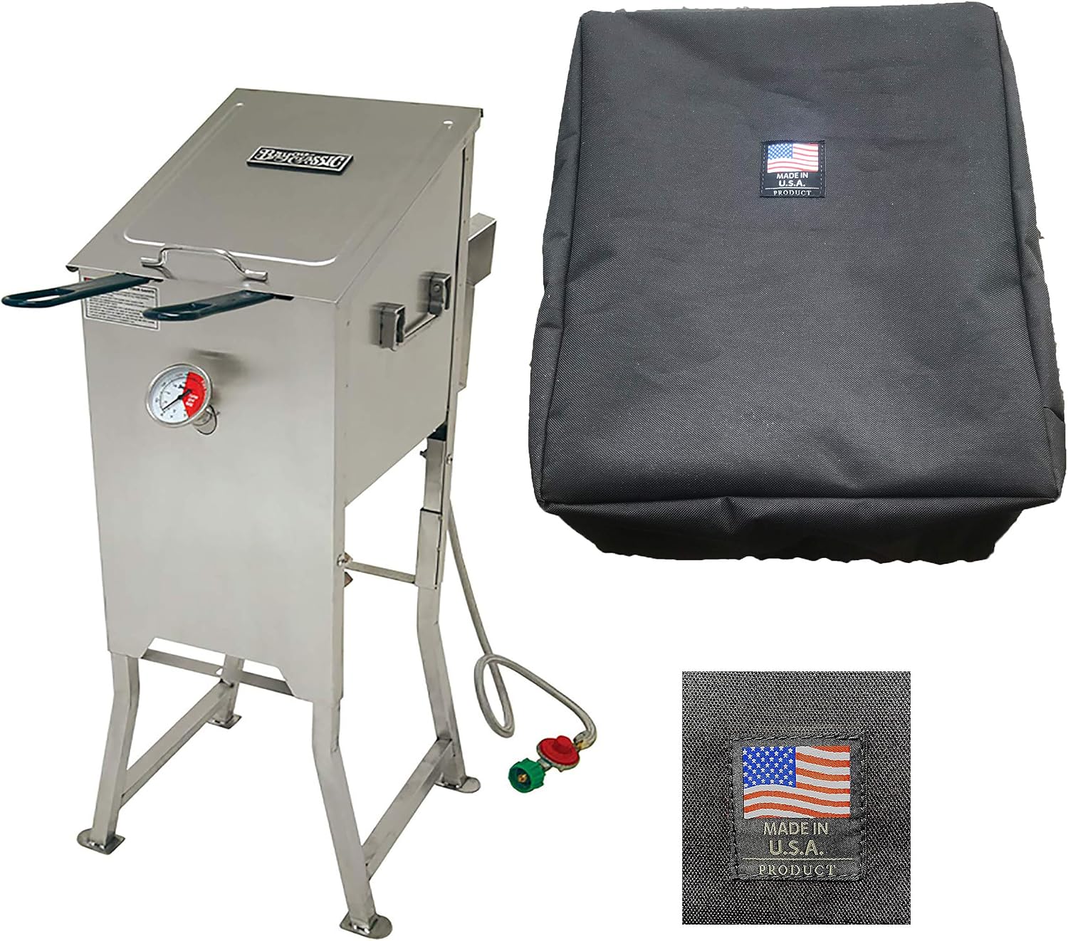 1004 Black Bayou® Classic 700-701 Bikini Cover fits 4 gallon fryer (made to keep bugs out. Handles need to be folded in)