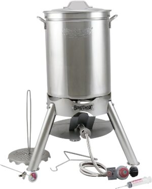 200-440 - Bayou Classic 44-Qt Stainless Turkey Fryer Kit