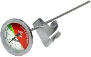 Bayou Classic Grill Thermometer - Outdoor BBQ Thermometer - 5 in - Stainless Steel