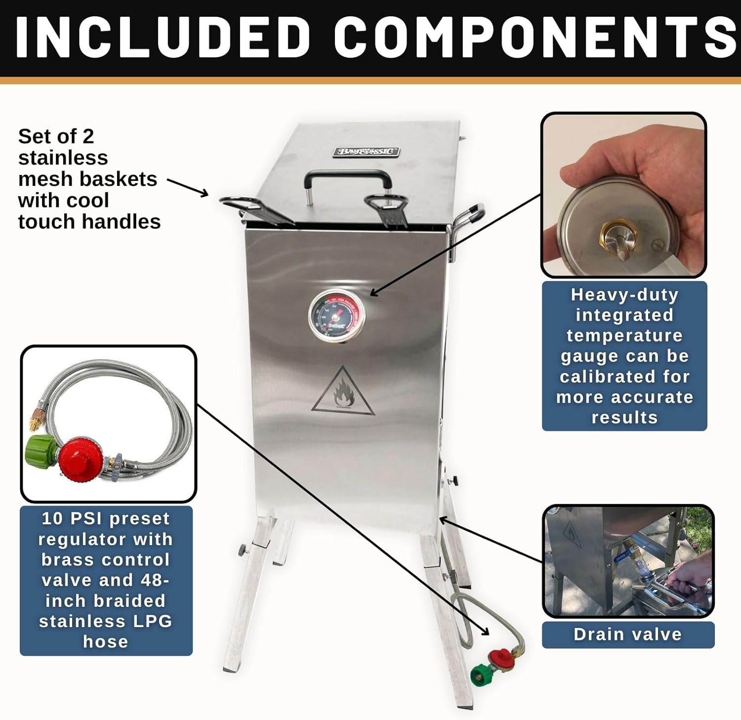 4-gal Stainless Bayou® Fryer - Image 2