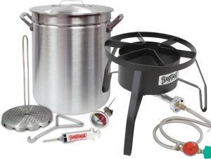 4225/SP10 - Bayou Classic Grand Gobbler 42-Qt Aluminum Turkey Fryer Kit – Oversized 25+ lb Turkeys