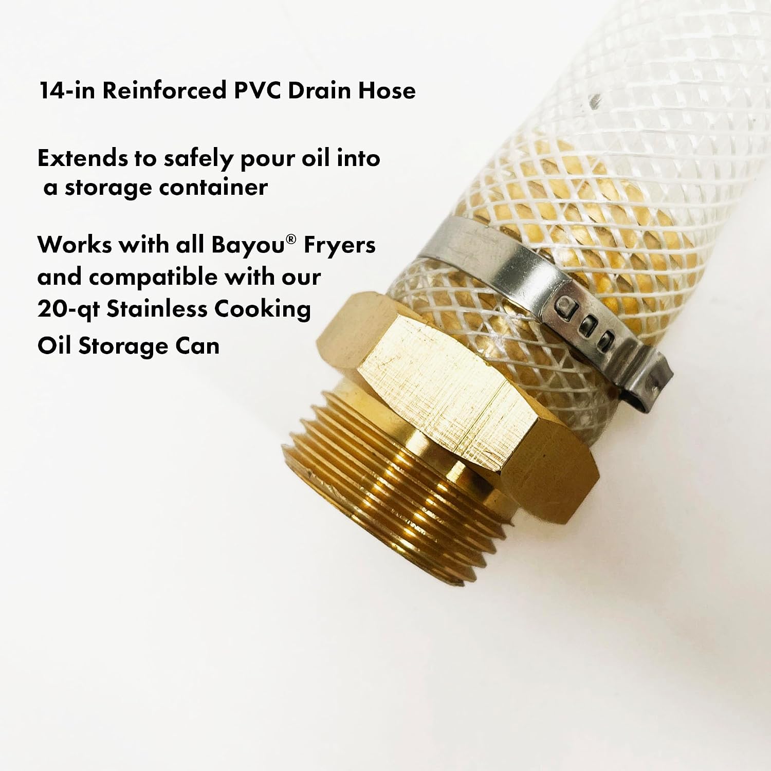 Bayou Classic® 700-602 Bayou® Fryer Drain Extension Hose - Image 3
